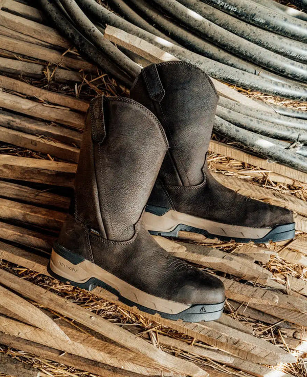 Men's Flatland Pull-On Waterproof Work Boot (Carbon Toe)